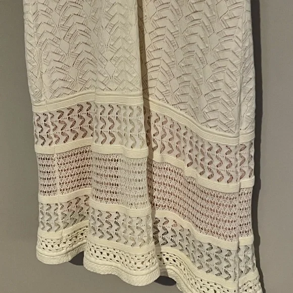 Catherine Malandrino Ivory Pointelle Knit Dress | L - Picture 4 of 11